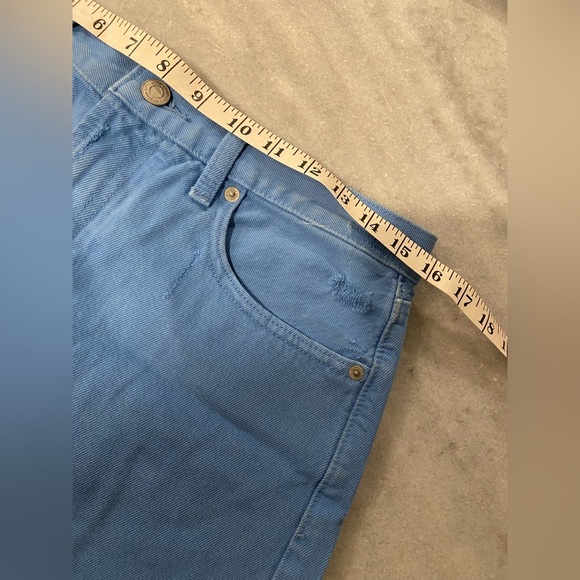 Lucky Brand Size 6 Blue Cotton Denim Relaxed Fit Distressed Cut Off Shorts - Picture 11 of 14